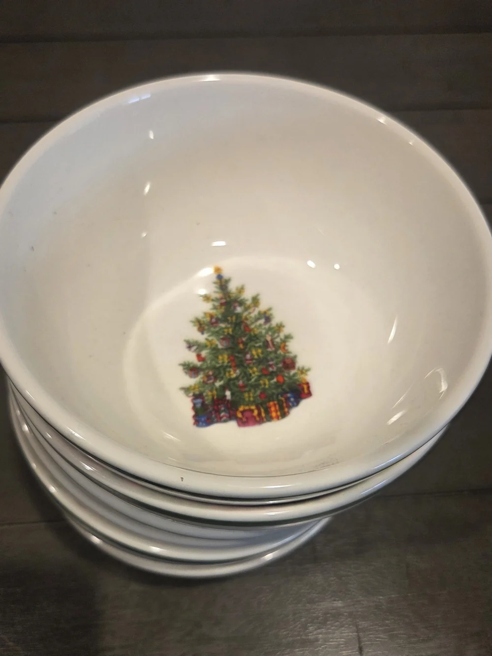 Christopher Radko Holly Ribbon Ceramic Serving Bowls